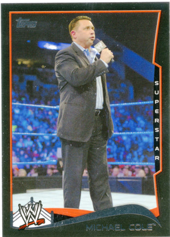 2014 Topps WWE Michael Cole Black Parallel Card #32