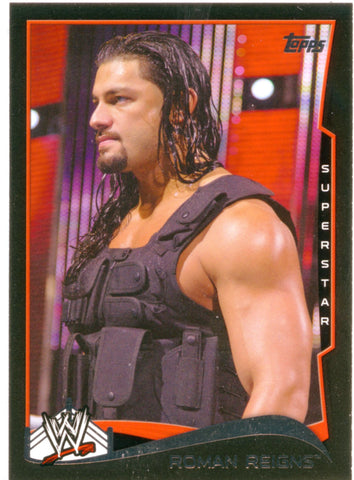 2014 Topps WWE Roman Reigns Black Parallel Card #42