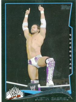 2014 Topps WWE Justin Gabriel Black Parallel Card #77