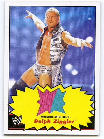 2012 TOPPS WWE HERITAGE DOLPH ZIGGLER AUTHENTIC MULTI-COLOR RELIC CARD