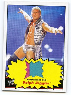 2012 TOPPS WWE HERITAGE DOLPH ZIGGLER AUTHENTIC MULTI-COLOR RELIC CARD